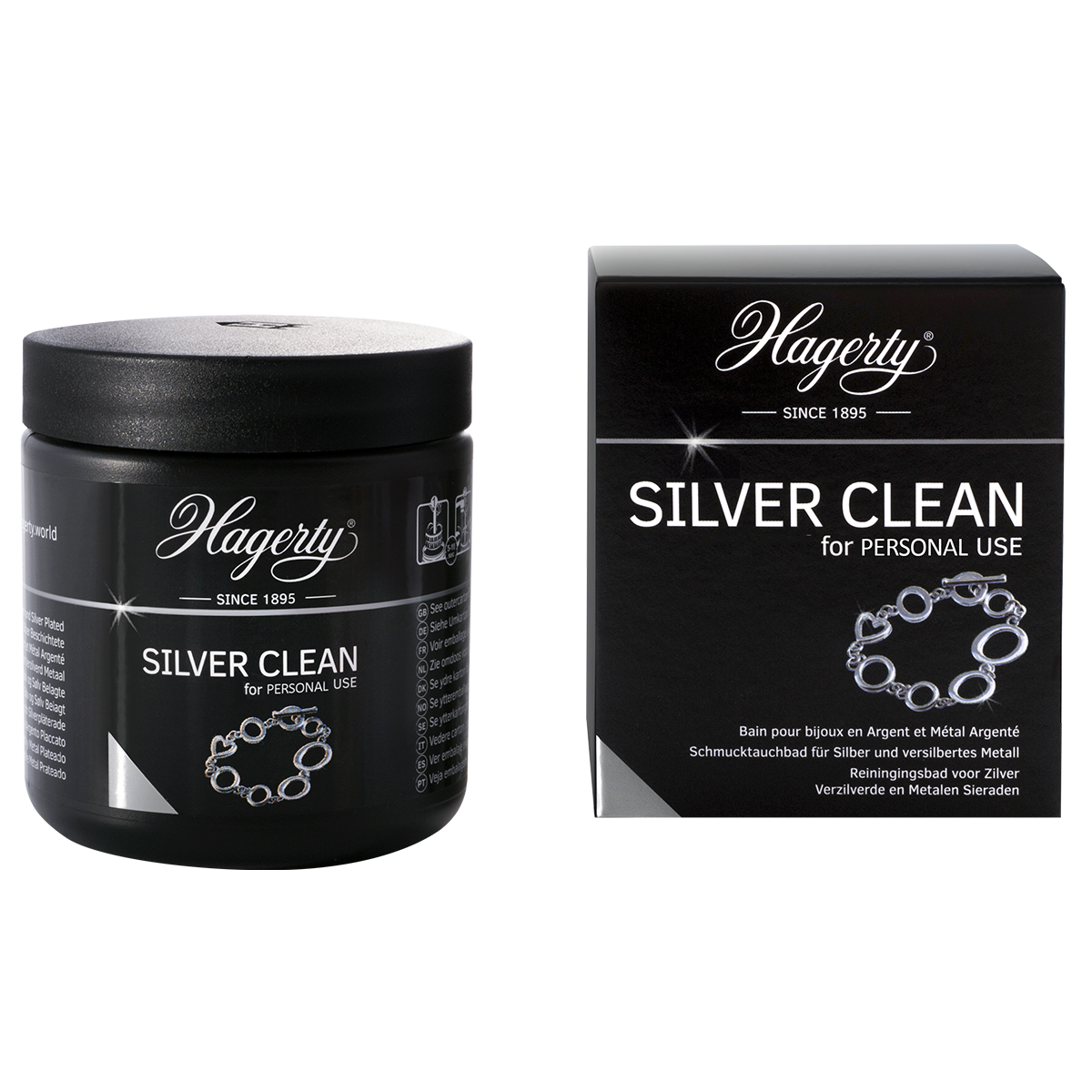 Hagerty Silver Clean Personal immersion bath for household use 101139 A116074 EAN 7610928075443 hagerty.at Online Shop Hagerty Bodenpflege Hagerty Haushaltspflege Hagerty Schmuckpflege Hagerty Silberp...